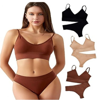 Light Steel Free French Triangle Cup Bar & Pantie Set