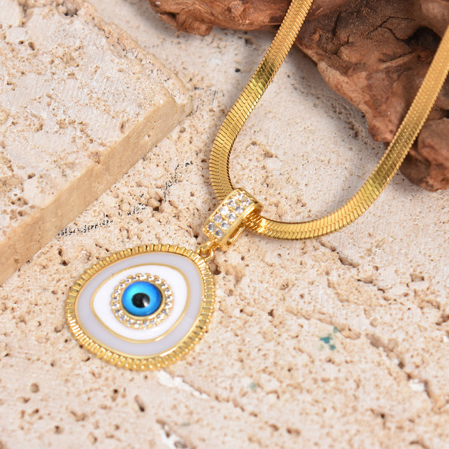 Blue Eye Zircon Necklace