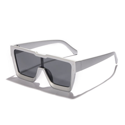 Oversized One-Piece Lens Sunglasses UV400
