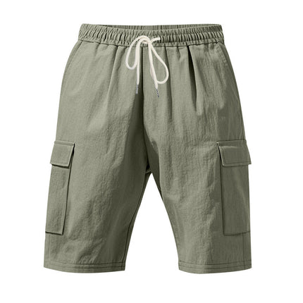 Men's Air-permeable Beachwear Linen Loose Multi-pocket Casual Shorts
