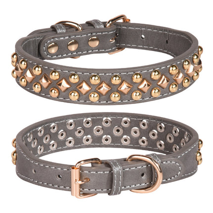 Rivet Leather Dog Collar
