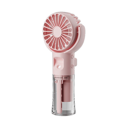 Portable Handheld Spray Fan 4-Speed Water Spray Mist Fan Summer Cooling Artifact USB Charging Summer Outdoor Mini Fan