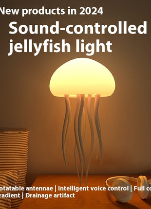 مصباح ليلي LED على شكل قنديل بحر محمول
