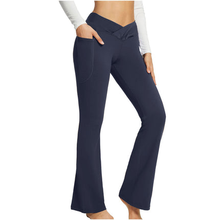High Waist Slim Fit Wide Leg Yoga Pants