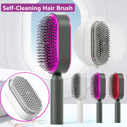 One-click Self-Cleaning Hairbrush