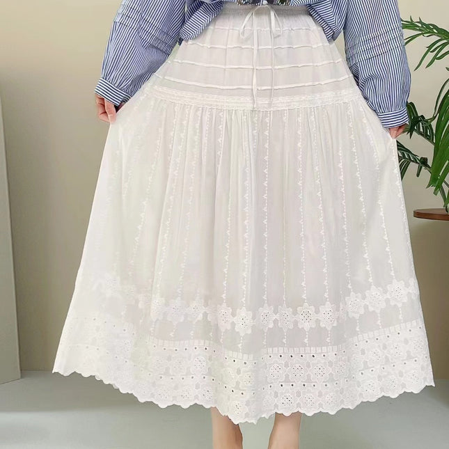 French Sweet A- Line High Waist Slimming Skirt
