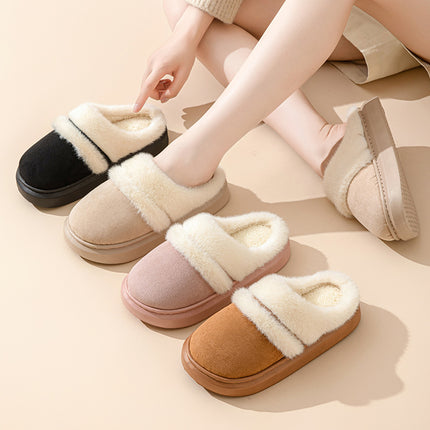 Warm Cotton Slippers – Plush Velvet Comfort for Winter Days