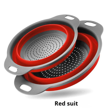 Folding Kitchen Multi-Functional Drain Basket Set of 2
