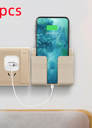 携帯電話充電収納ラック パンチ不要 粘着収納ボックス