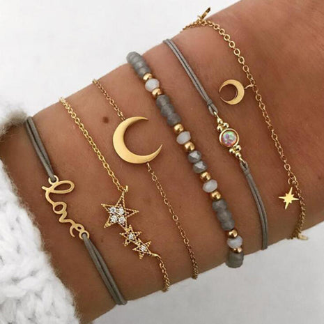 Juego de 7 Pulseras de Diamantes
