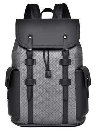 Curved Shoulder Strap Business Travel Backpack | Large Capacity Casual PVC Backpack