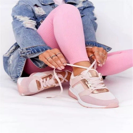 Plus Size Casual Platform Lace-up Wedge Shoes