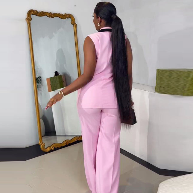 Vest Trousers Long Pants Two-piece Set Suit