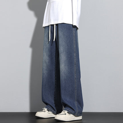 Mens Relaxed Wide Leg Minimalist And Comfortable Jeans