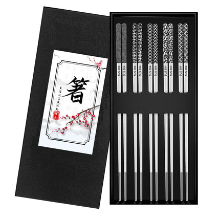 304 Stainless Steel Chopsticks Square Sets
