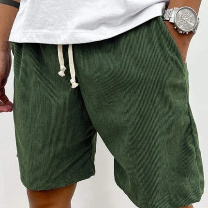 Lace-up Corduroy Casual Shorts