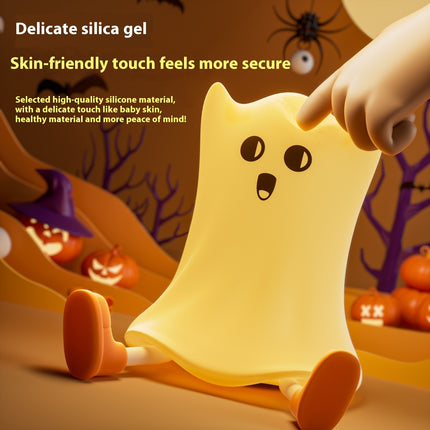 Halloween Silicone Ghost Shaped Lamp Touch Control