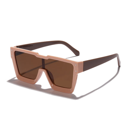 Oversized One-Piece Lens Sunglasses UV400