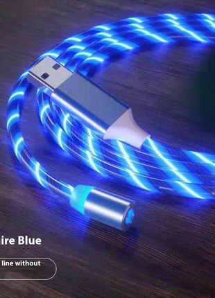 マグネット式2mケーブル マグネット急速充電 照明付きMicro USBケーブル LED