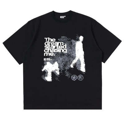 Camiseta de manga corta de algodón con estampado de letras