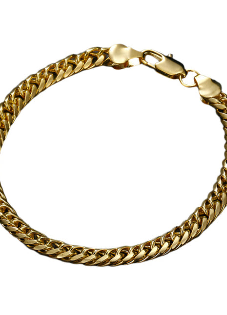 18K Gold & 925 Silver Plated 6MM Full-Side Bracelet – Women's Jewelry