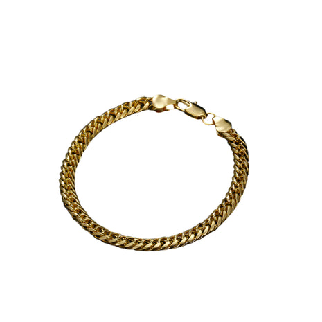 Pulsera chapada en plata de 18 quilates de 6 mm de grosor