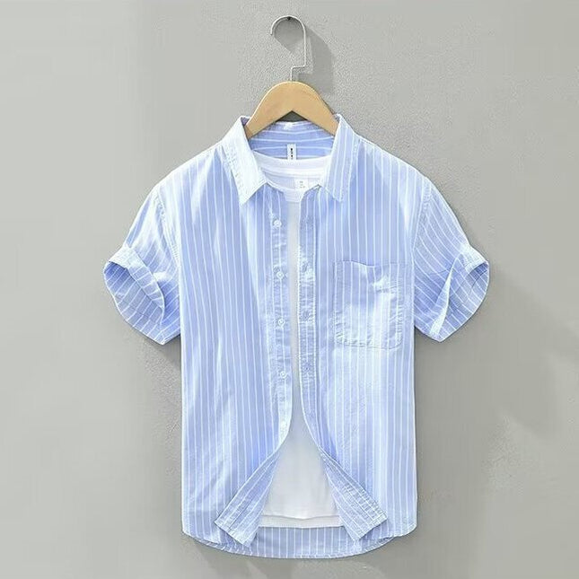 Summer Japanese Tie-dye Printed Short-sleeved Shirt