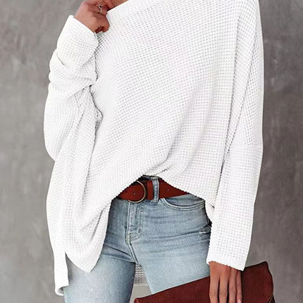 Casual Off-the-shoulder Batwing Long Sleeve Pullover Sweater