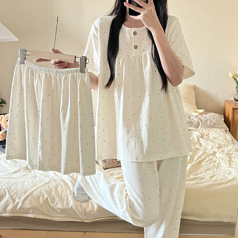 Conjunto de pijama de algodón de 3 piezas