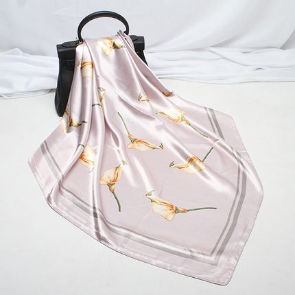 Digital Printed Square Silk Scarf