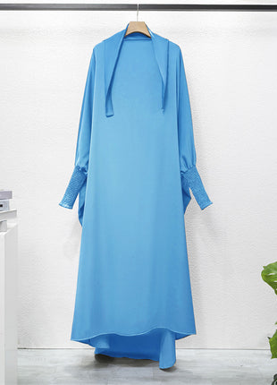 Casual Loose Abaya with Headscarf