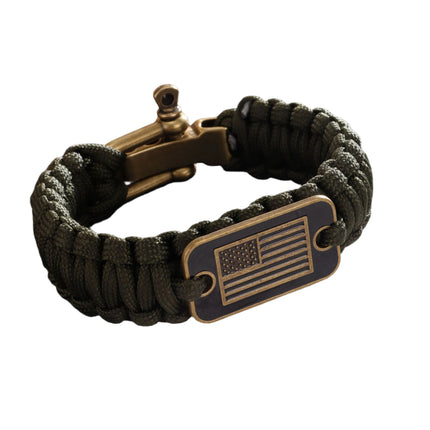 Zinc Alloy Paracord Bracelet