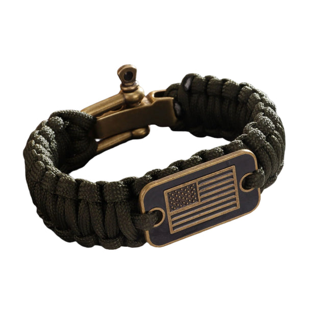 Zinc Alloy Paracord Bracelet