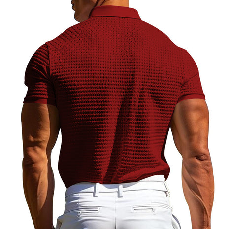 Cotton Waffle Short Sleeve Polo