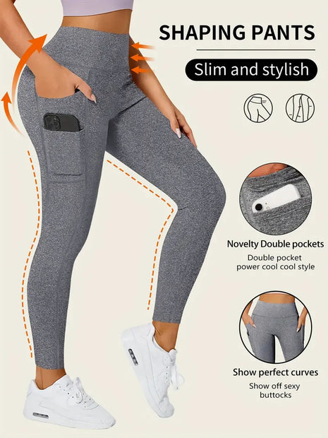 Pantalones deportivos ajustados con dos bolsillos