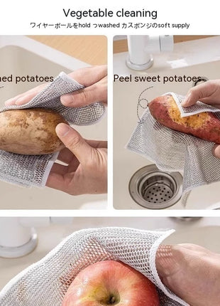 (5/10/30PCS) Magic Steel Cleaning Pads – Reusable Rust-Removing, Non-Stick Scrub Pads for Kitchen & Bathroom