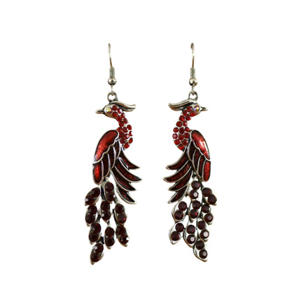 Retro Peacock Earrings