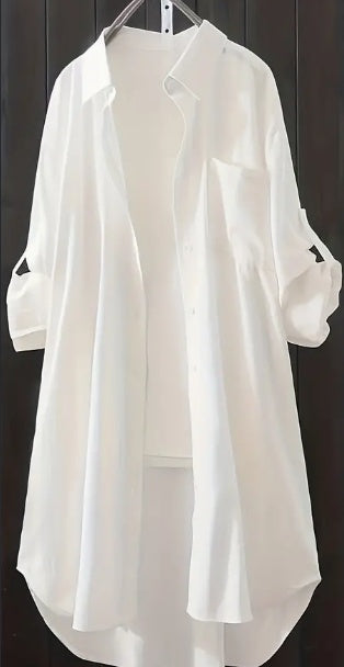 Solid Patched Pocket Simple Versatile Long Sleeve Button Front Cardigan