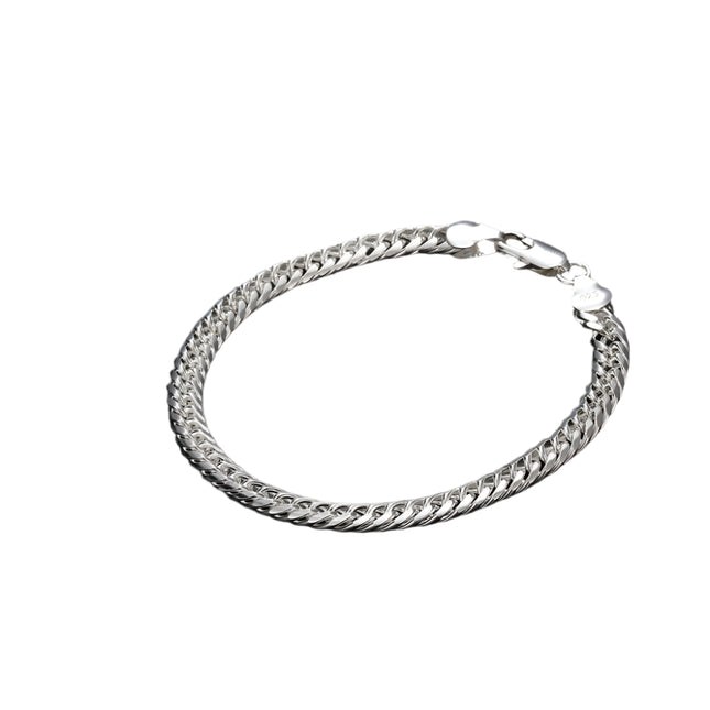 18K Silver Plated 6MM Full Side Bracelet