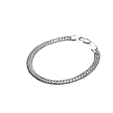 Pulsera chapada en plata de 18 quilates de 6 mm de grosor