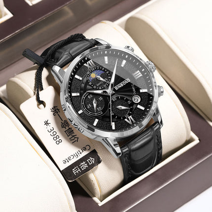 Simple Multifunctional Chronograph Waterproof Quartz Watch