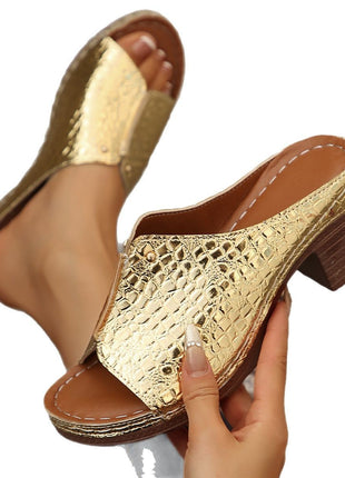 Women's Peep Toe Slippers Plus Size Wedge Sandals