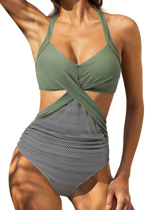 Cross Midriff Outfit Sexy Swimsuit