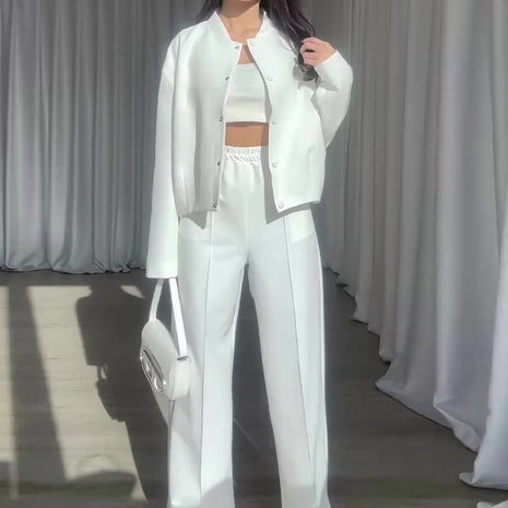 Conjunto de 2 piezas de atuendo holgado con botones de moda nicho