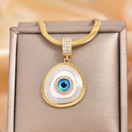 Blue Eye Zircon Necklace