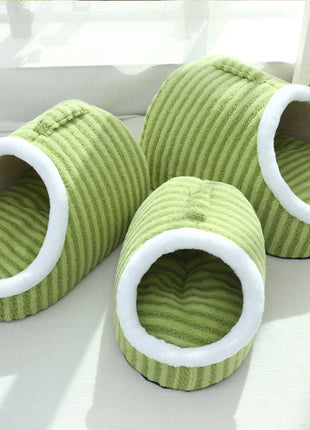 Thickened Three-dimensional Pet Nest Macaron Double-piece Warm to Bore Kennel