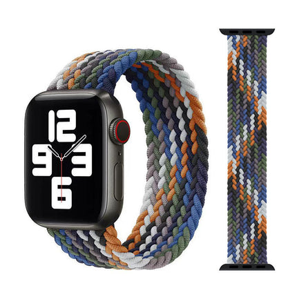 Applicable to Apple iWatch models Single Loop Nylon Braided Elastic Strap