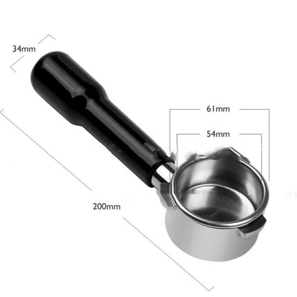 54mm Handle Walnut Coffee Handle Bottomless Stainless Steel