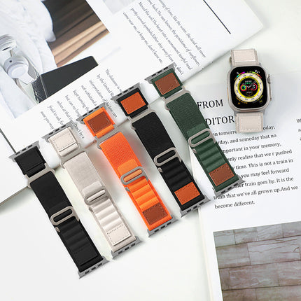 Applicable for Apple Watch Nylon Woven Leather Strap