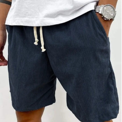 Lace-up Corduroy Casual Shorts
